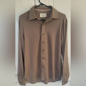 The Normal Brand Men’s Long Sleeve Jersey-Knit Button-Down Shirt